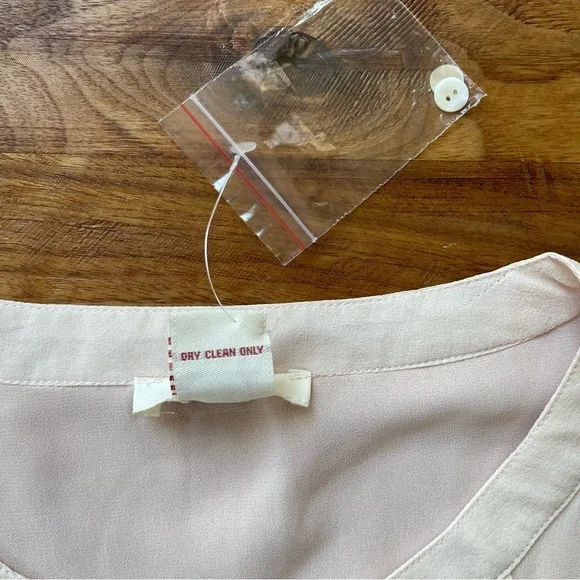 Sundance Embroidered Boho Silk Long Sleeve Peasant Blouse with Tie Neck - Picture 9 of 13